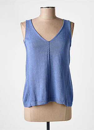 Top stretch sans manche bleu WHITE STUFF femme