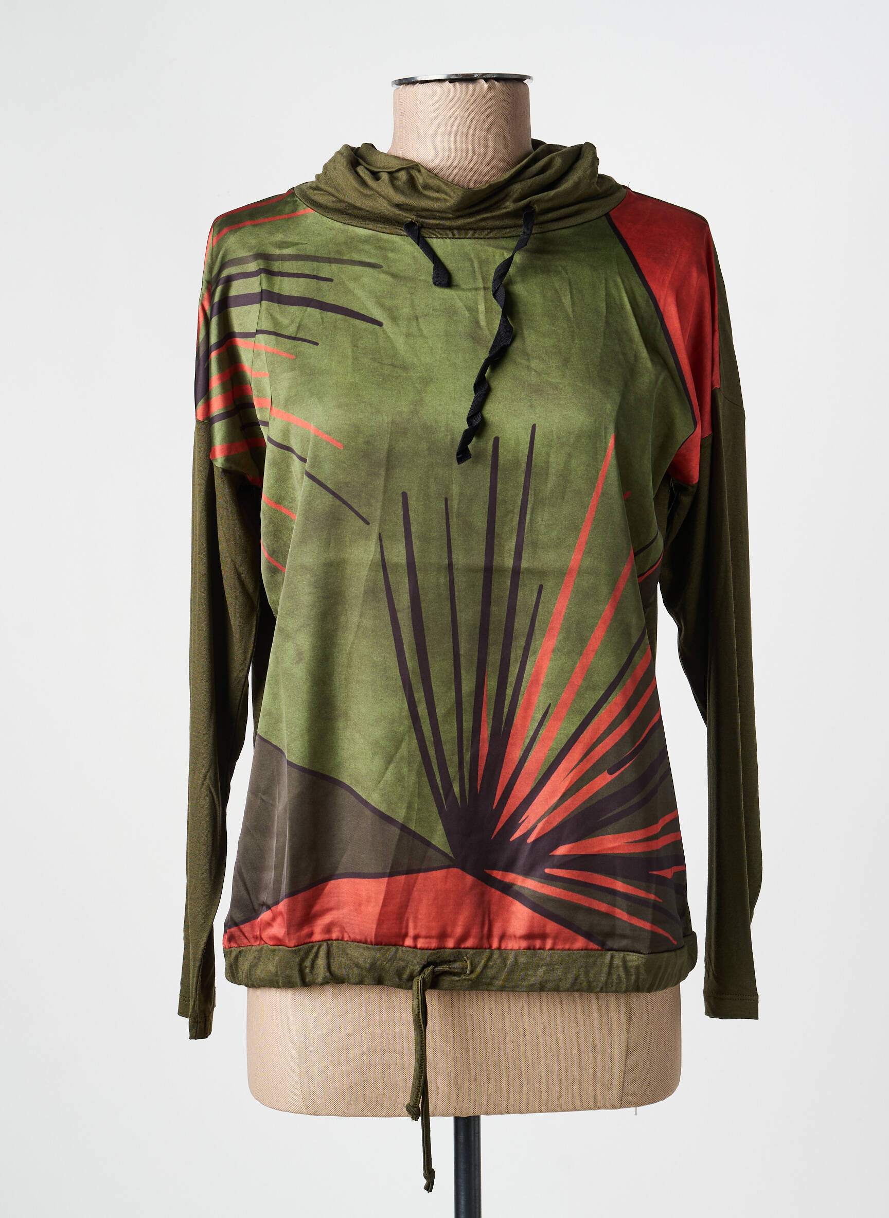 Sweat-shirt manches longues manches longues vert TINTA femme