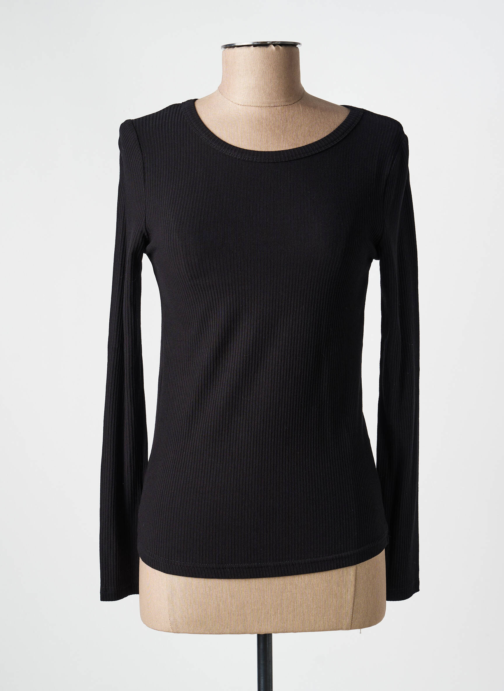 Top stretch manches longues noir NÜ femme