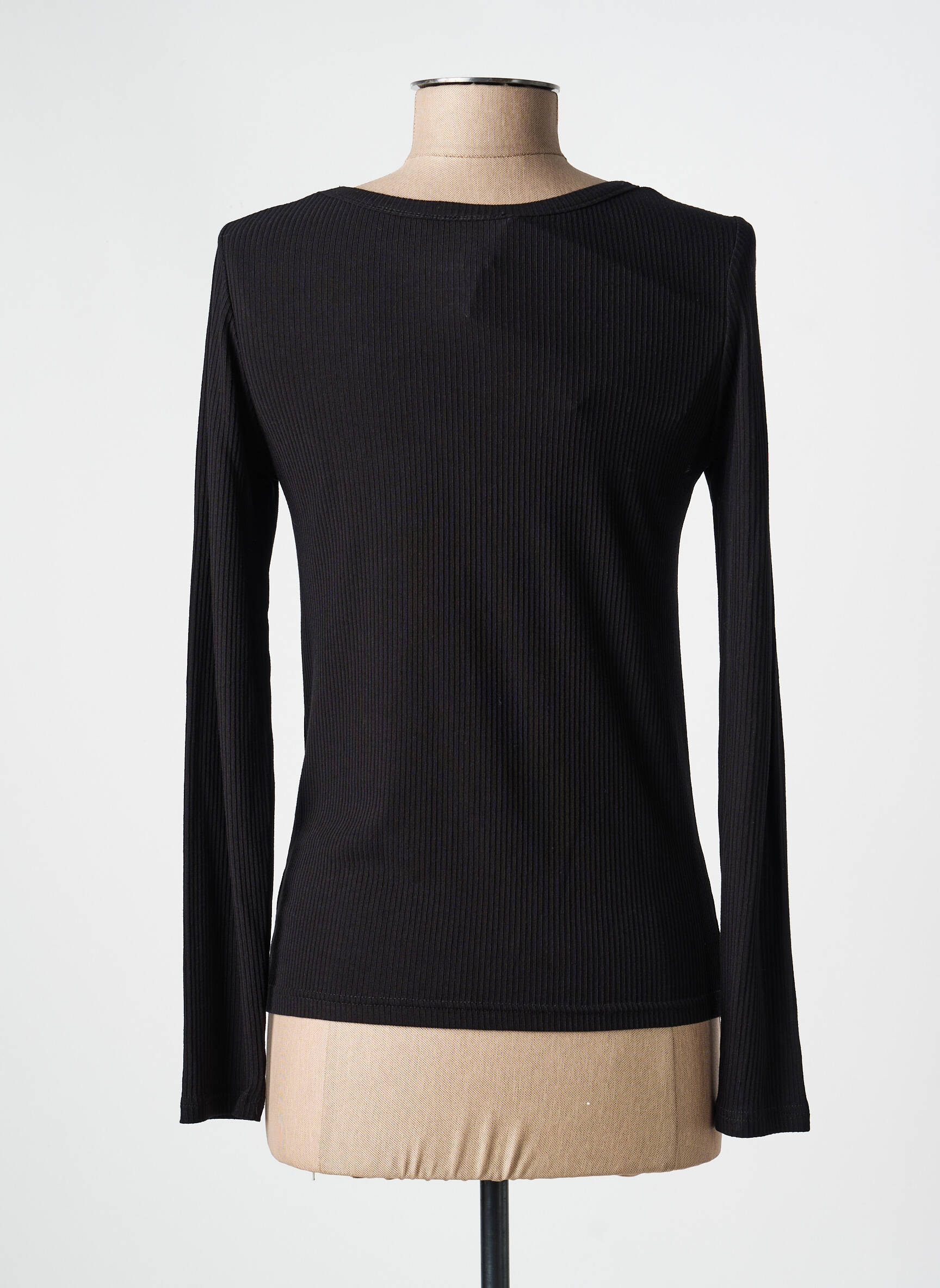 Top stretch manches longues noir NÜ femme