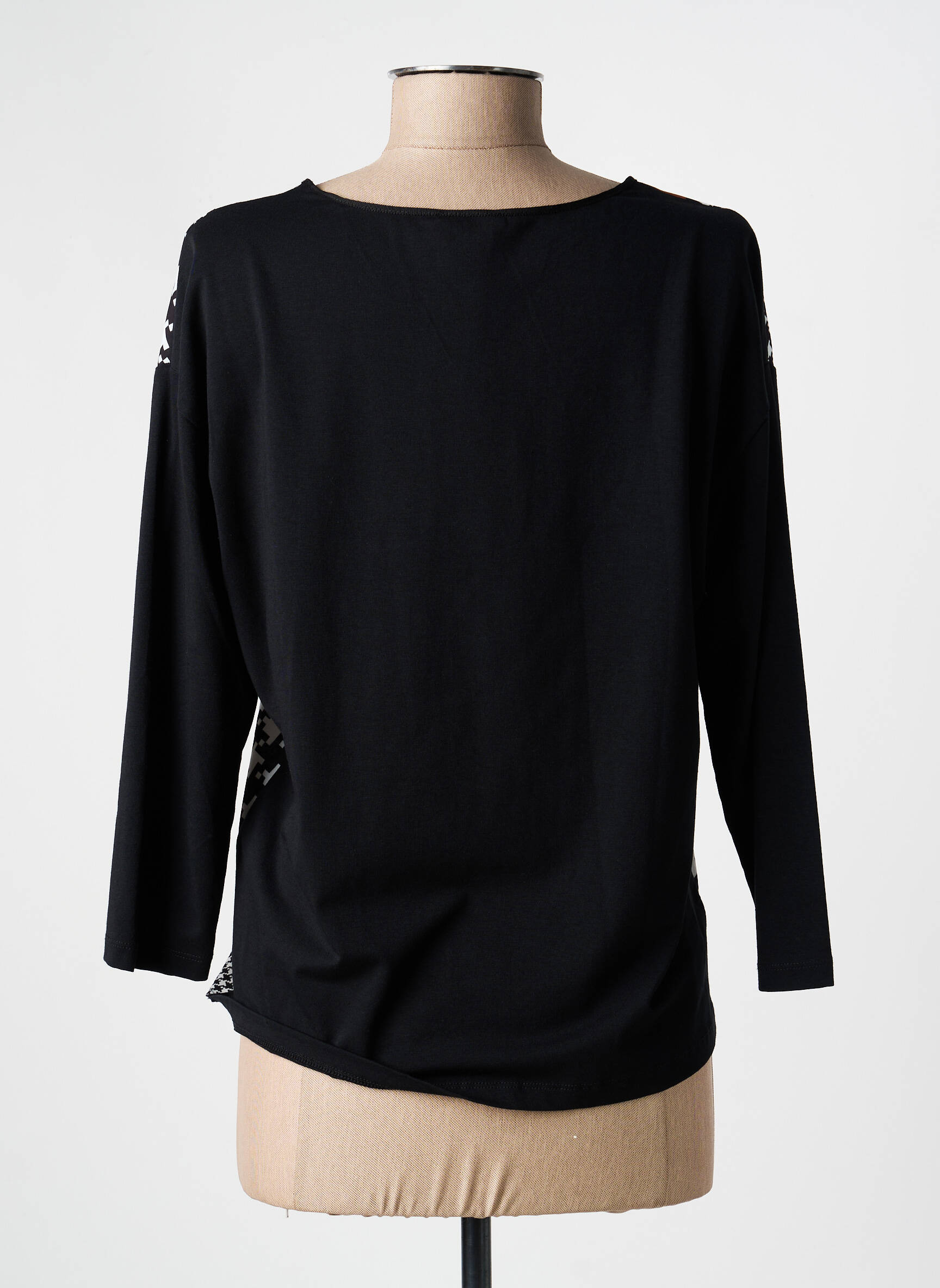 Top coupe cintrée manches longues noir GERRY WEBER femme