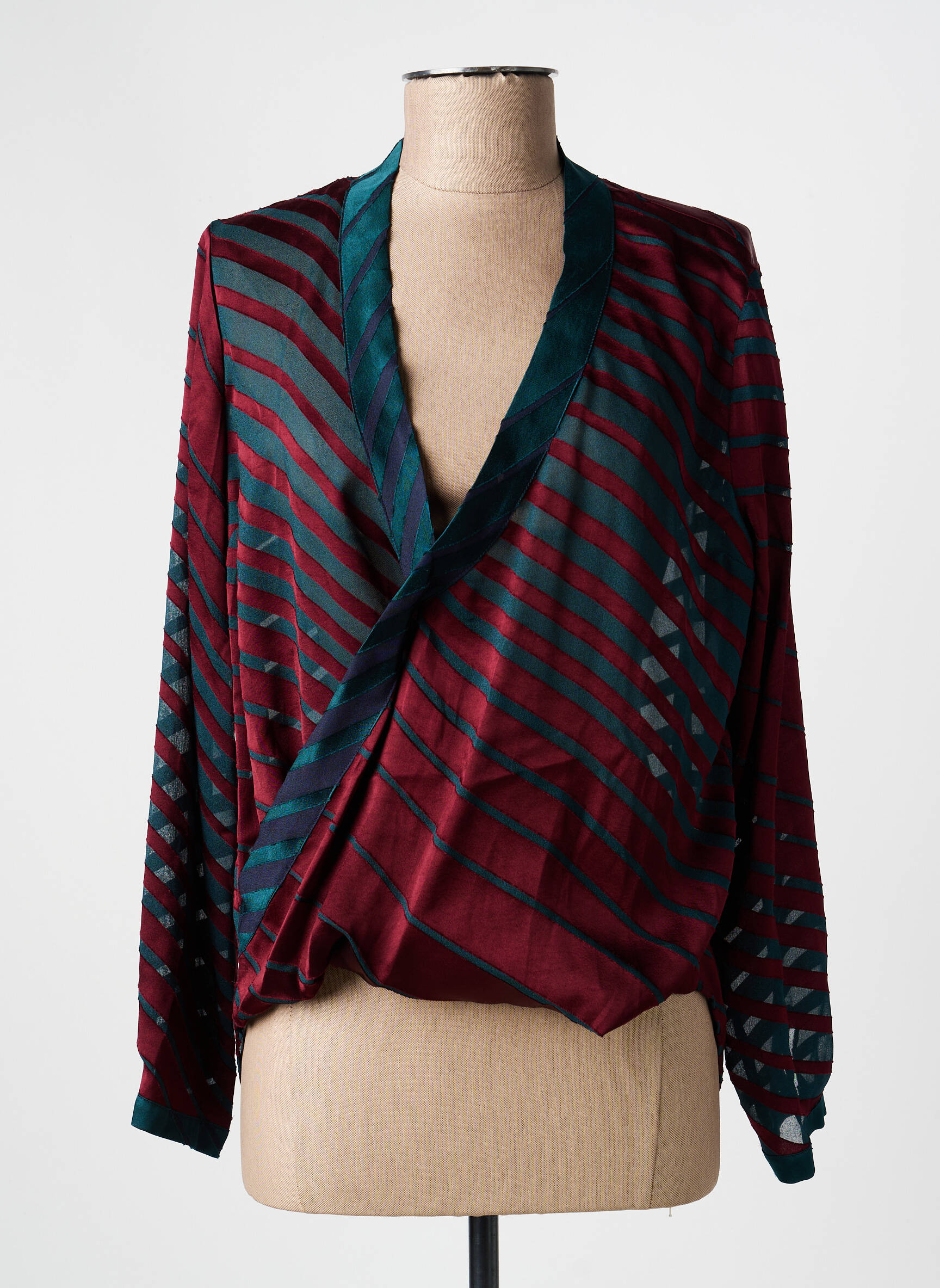 Blouse manches longues manches longues vert SISLEY femme