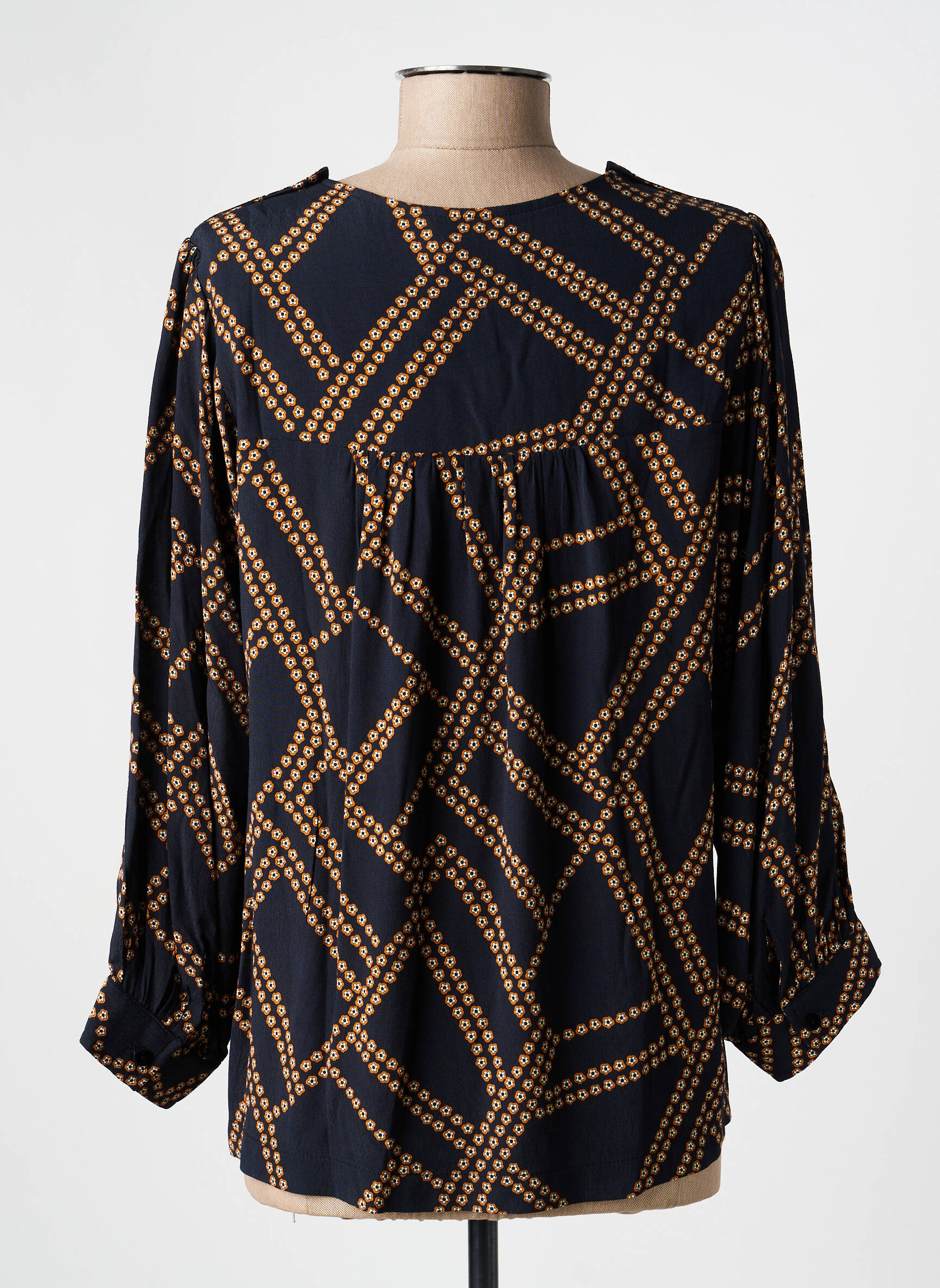 Blouse tissage popeline manches longues noir LA PETITE FRANCAISE femme