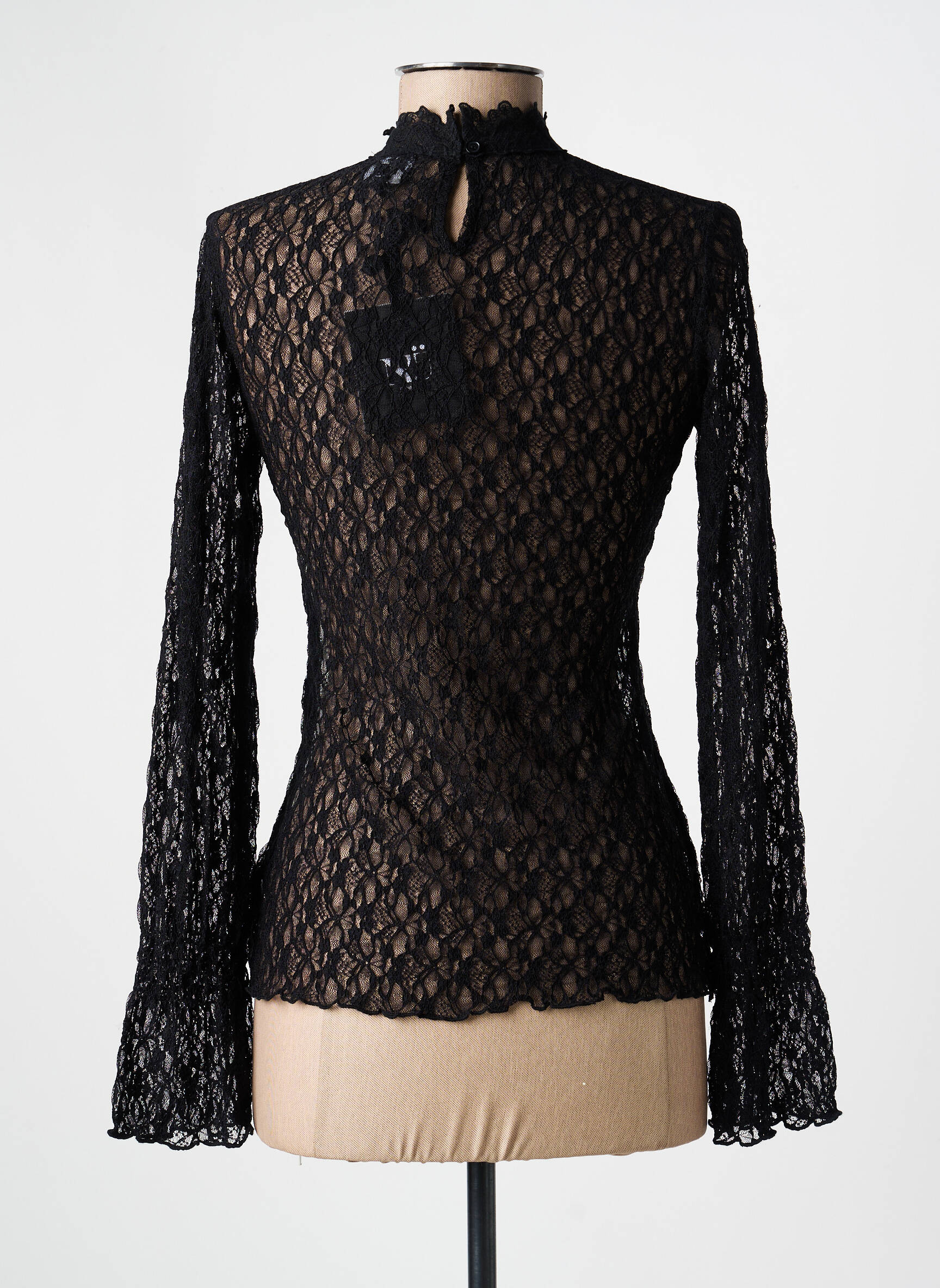 Top stretch manches longues noir NÜ femme