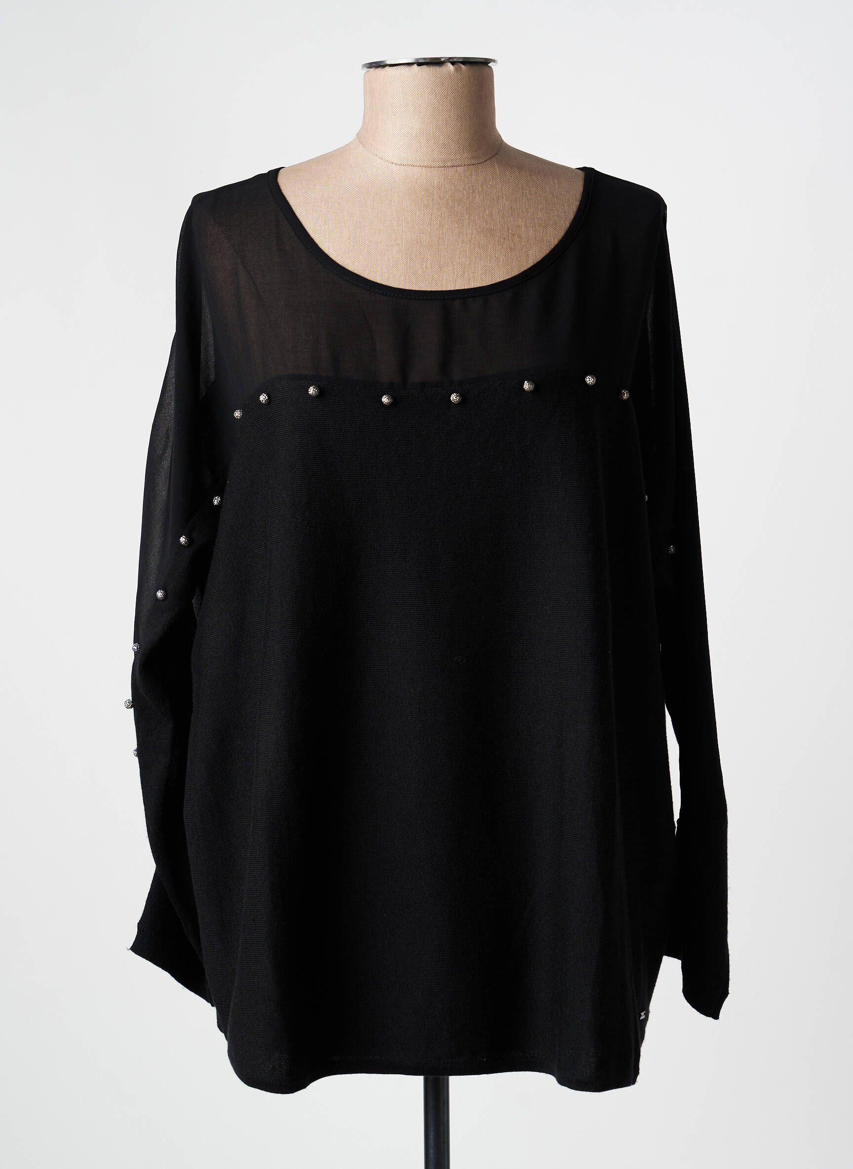 Top stretch manches longues noir GAUDI femme