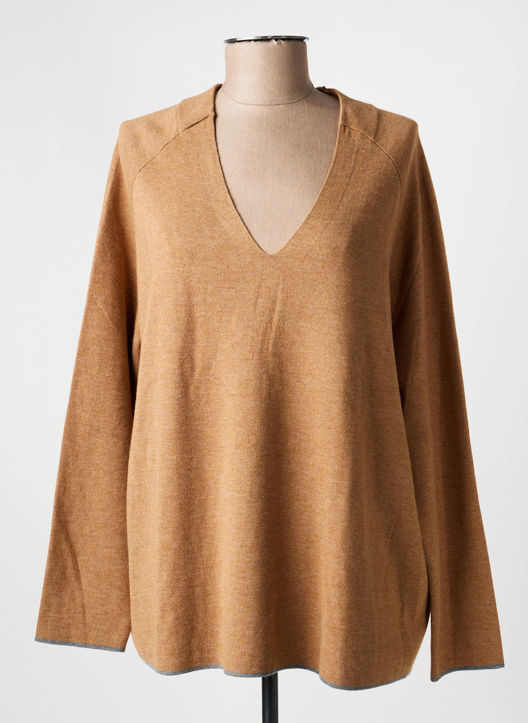 Pull coupe droite manches longues marron GERRY WEBER femme
