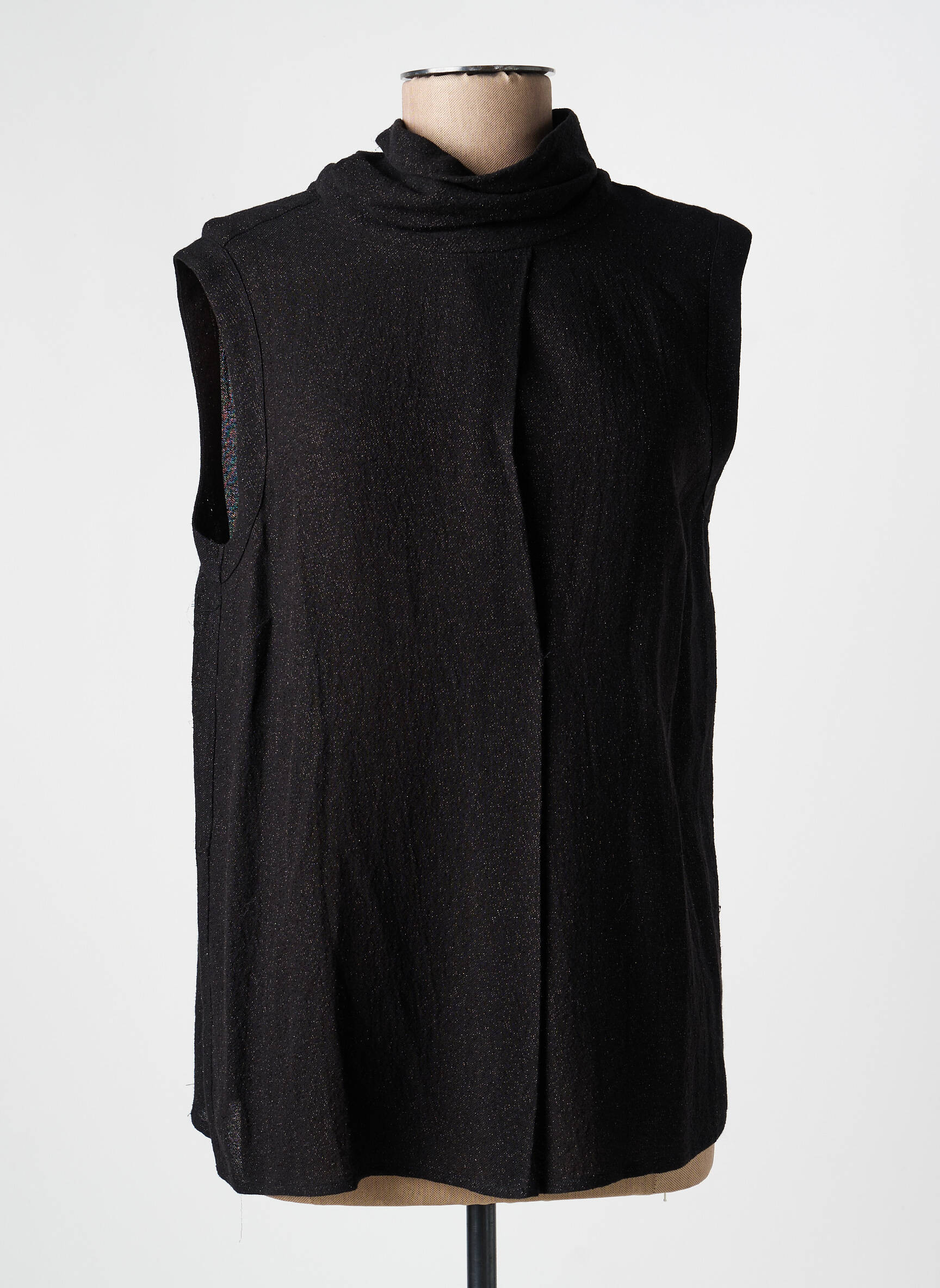 Top stretch manches courtes noir 0039 ITALY femme