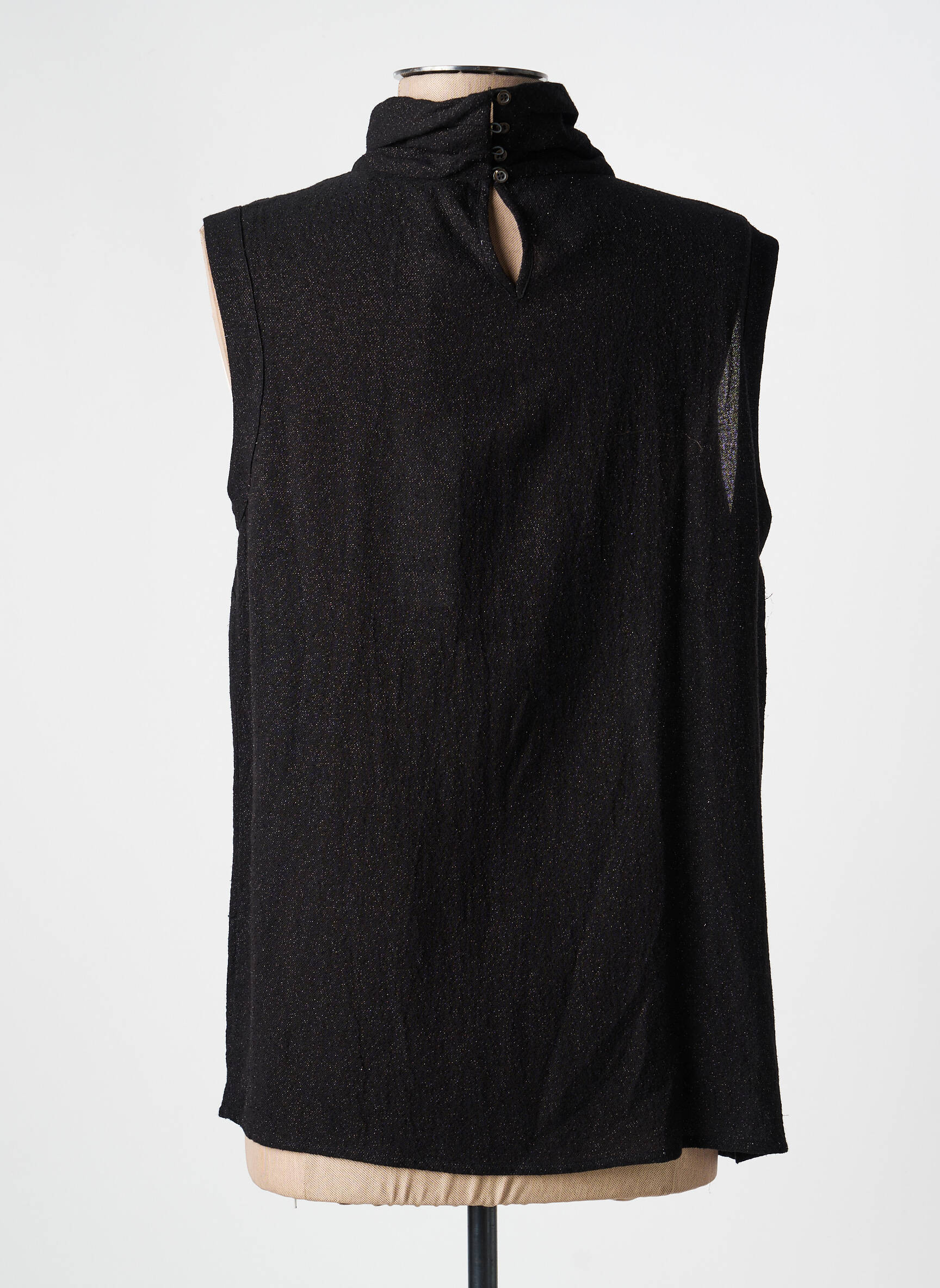 Top stretch manches courtes noir 0039 ITALY femme