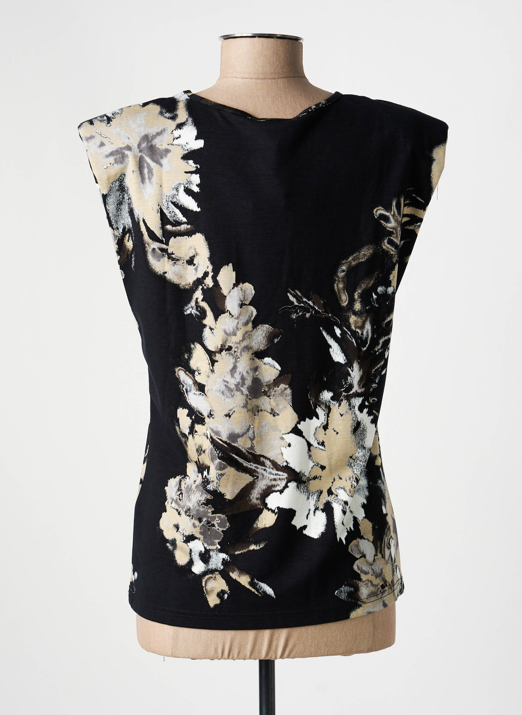 T-shirt stretch manches courtes noir NÜ femme