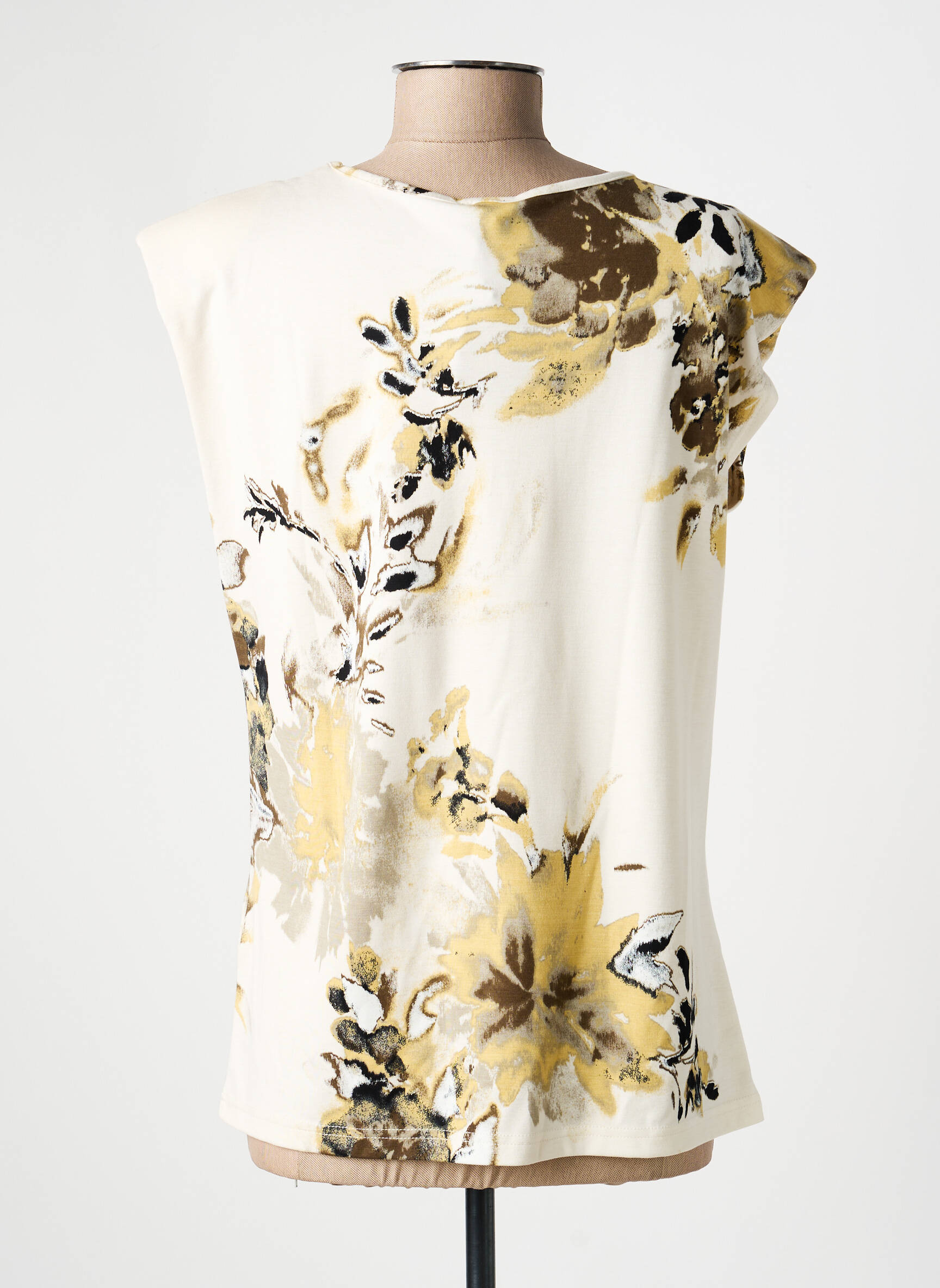 T-shirt stretch manches courtes beige NÜ femme