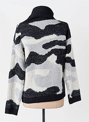 Pull coupe droite manches longues noir ARTIGLI femme