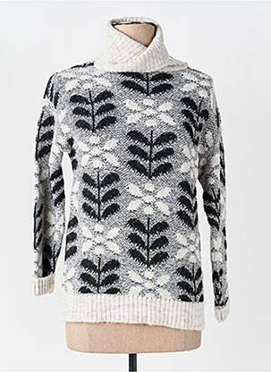 Pull coupe droite manches longues gris TINTA femme