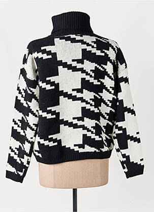Pull col roulé coupe droite manches longues noir ARTIGLI femme