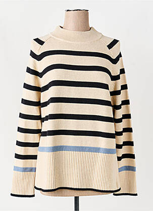 Pull coupe droite manches longues beige TAIFUN femme