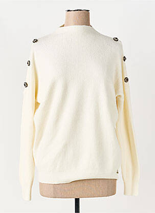 Pull coupe droite manches longues beige ARTIGLI femme