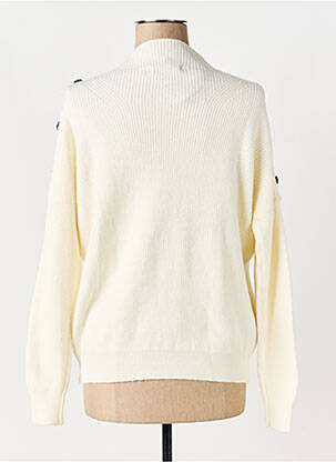 Pull coupe droite manches longues beige ARTIGLI femme