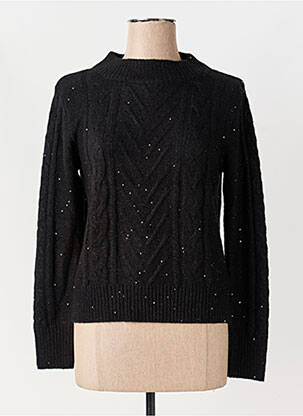 Pull coupe droite manches longues noir MARKUP femme