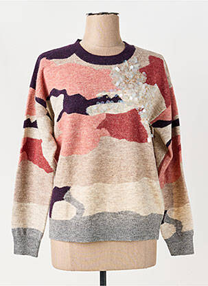 Pull coupe droite manches longues rose WHITE STUFF femme