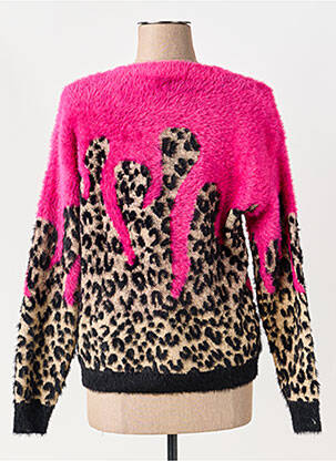 Pull coupe droite manches longues rose ZOE femme