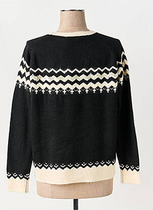 Pull coupe droite manches longues noir ARTIGLI femme