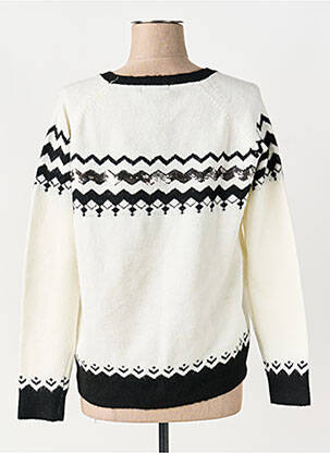 Pull coupe droite manches longues blanc ARTIGLI femme