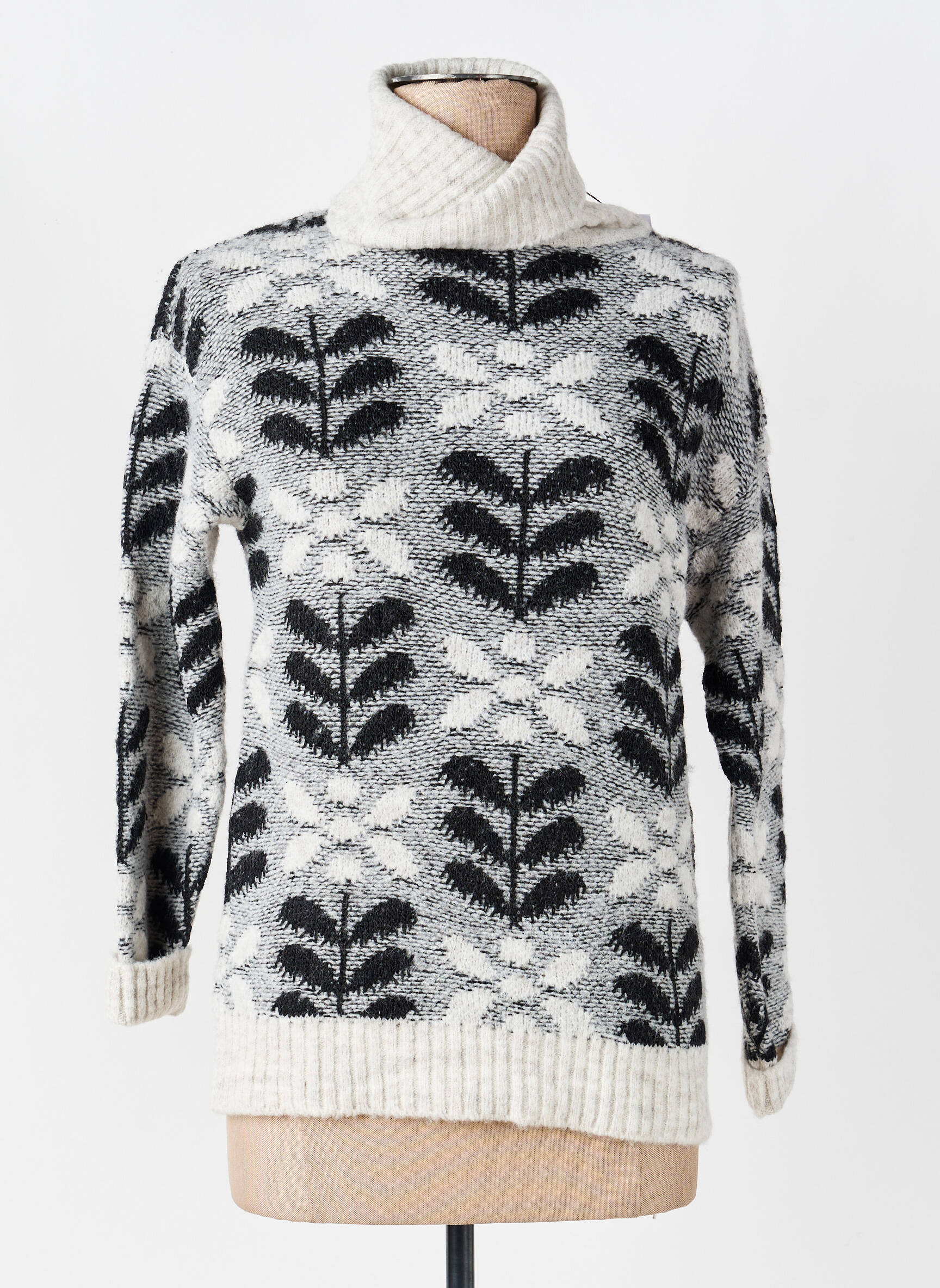 Pull coupe droite manches longues gris TINTA femme