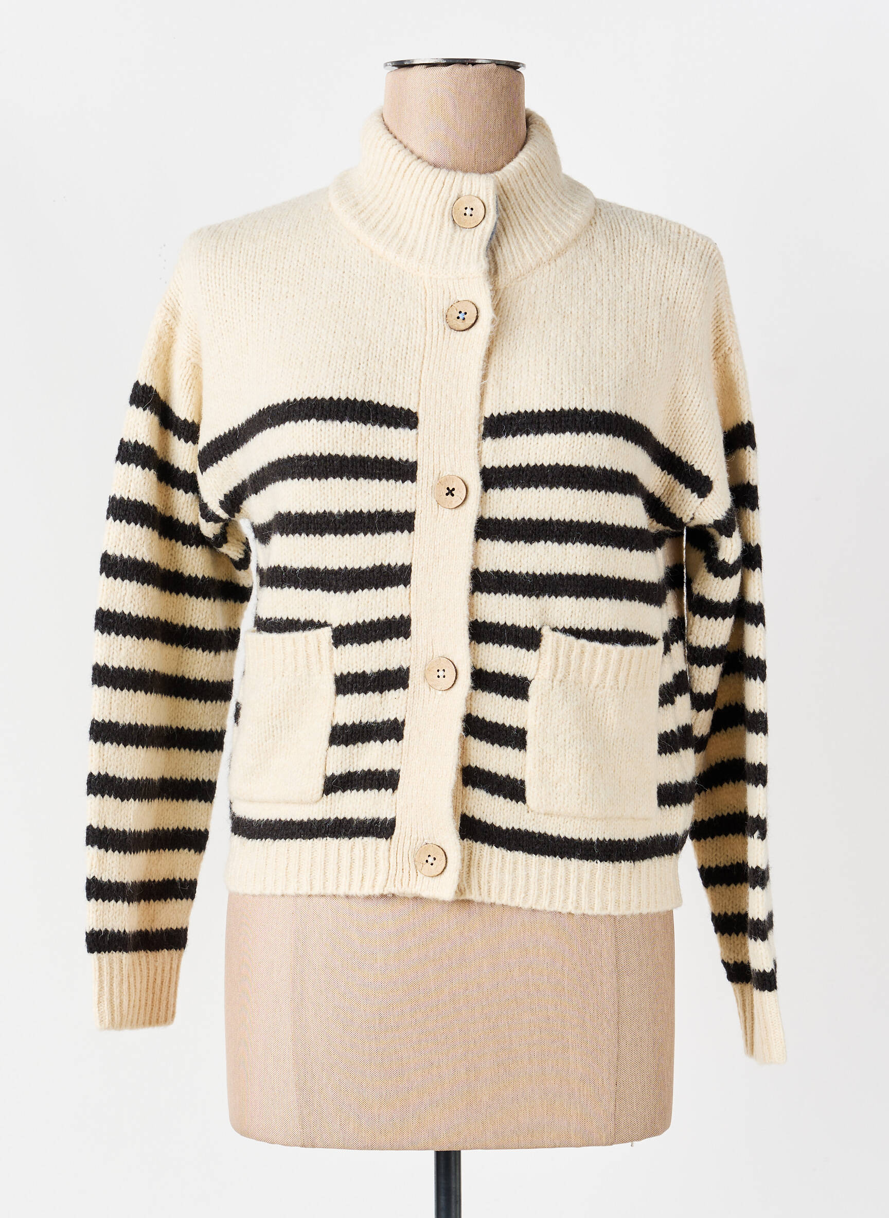 Gilet manches longues coupe cintrée noir WHITE STUFF femme