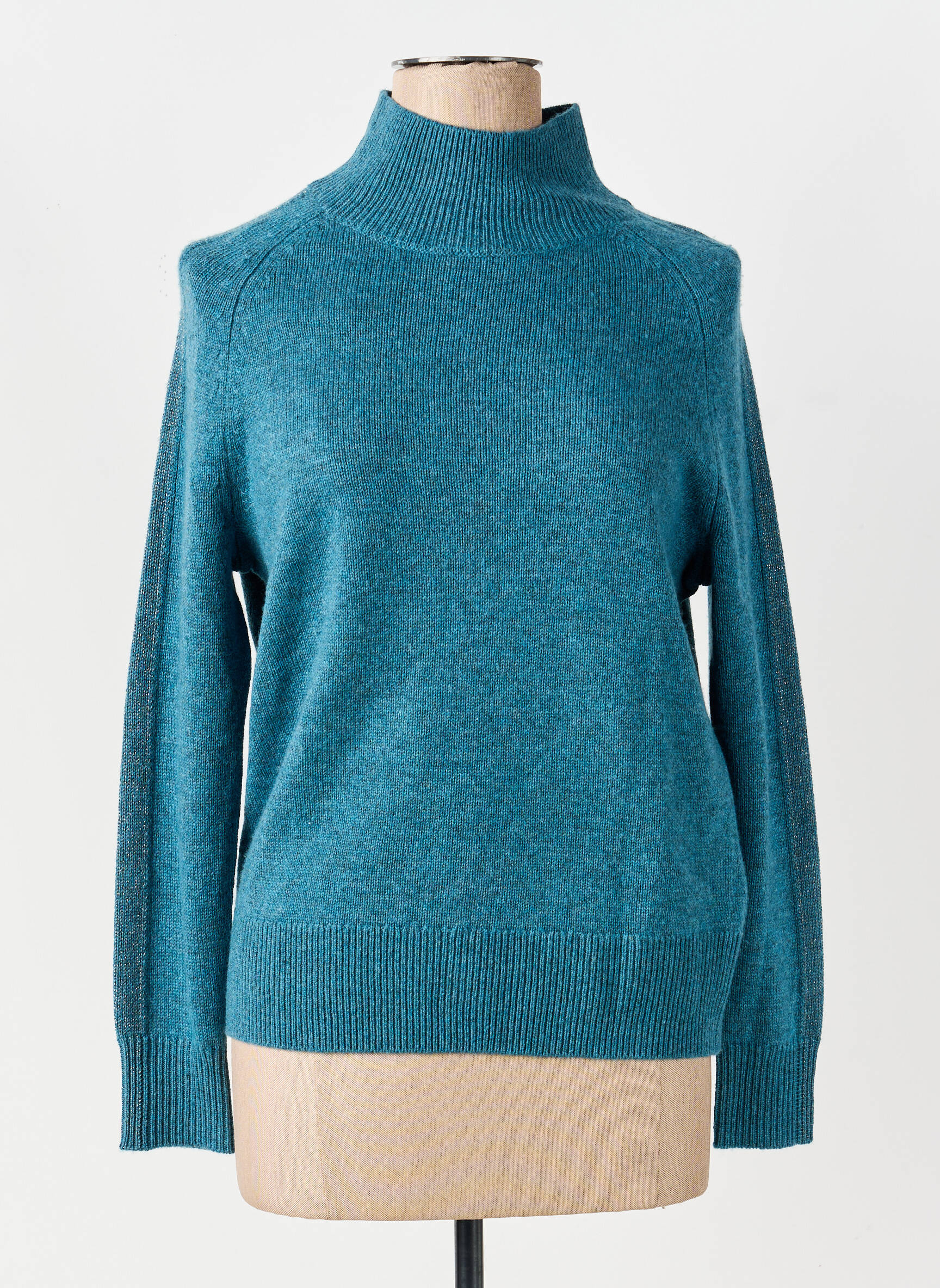 Pull col roulé coupe droite manches longues bleu GERRY WEBER femme