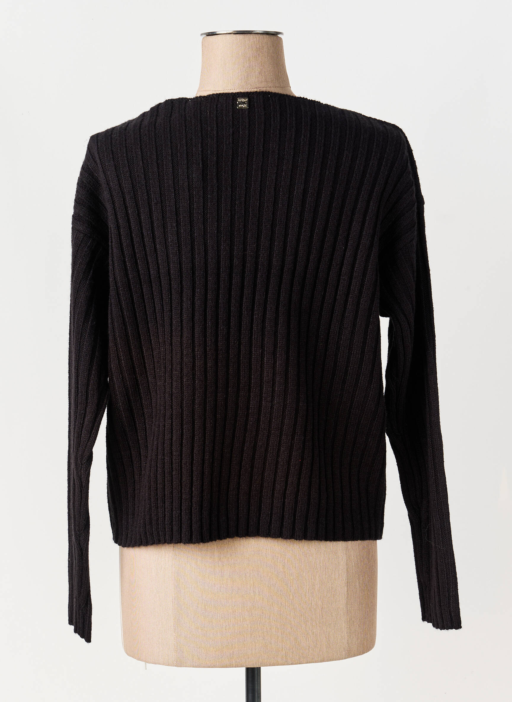 Pull coupe droite manches longues noir MARKUP femme