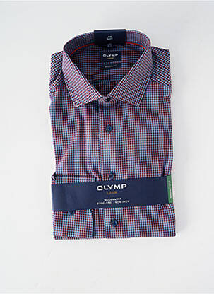 Chemise manches longues coupe droite bleu OLYMP homme