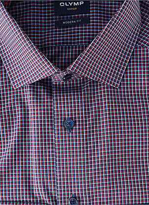 Chemise manches longues coupe droite bleu OLYMP homme