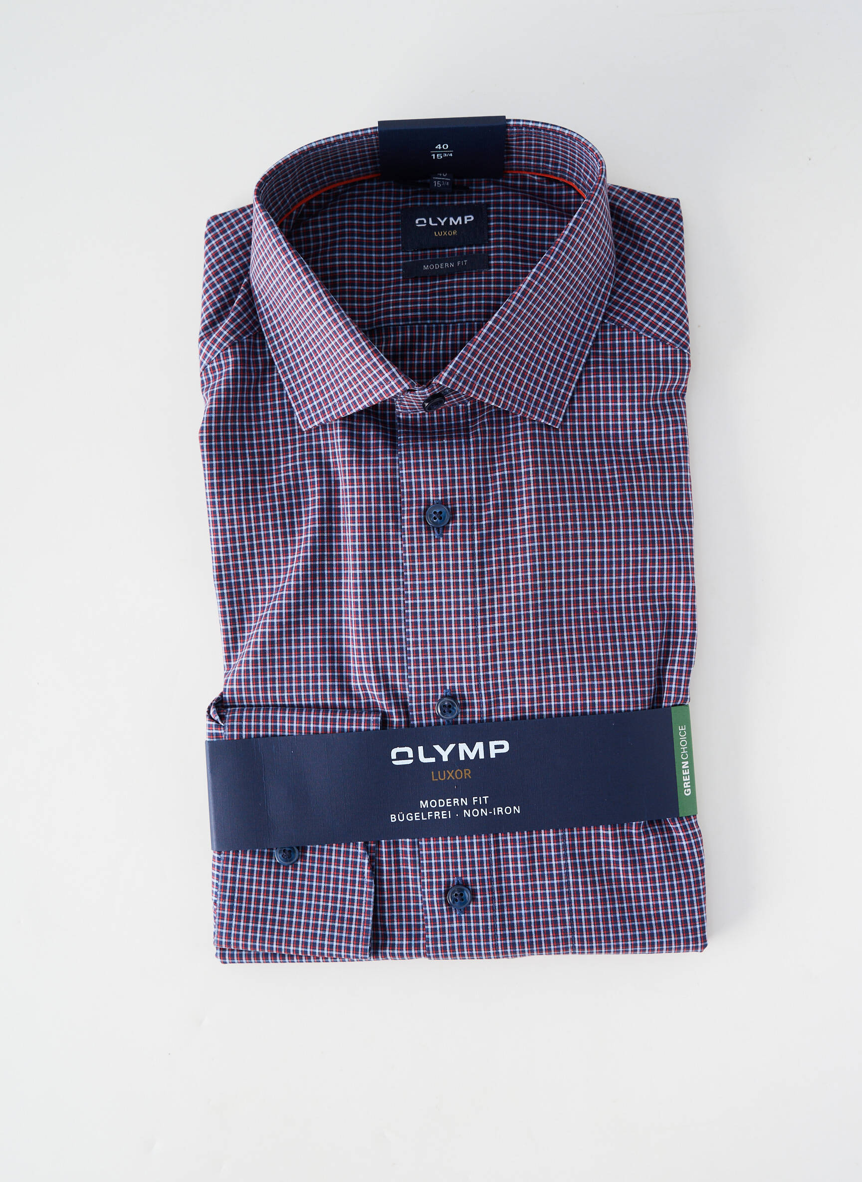 Chemise manches longues coupe droite bleu OLYMP homme