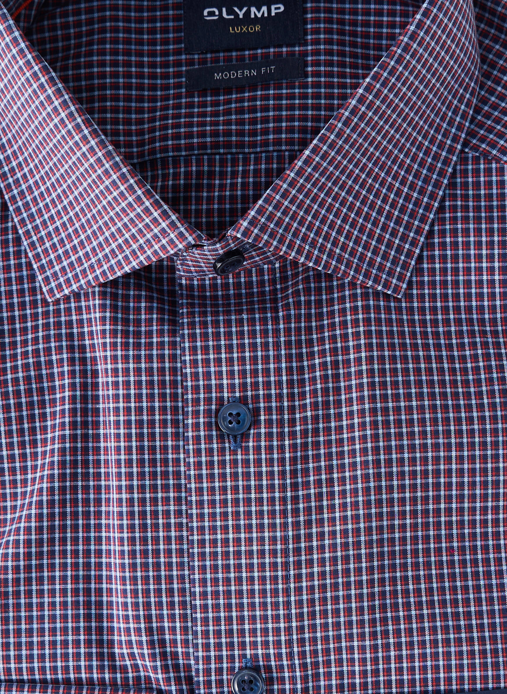 Chemise manches longues coupe droite bleu OLYMP homme