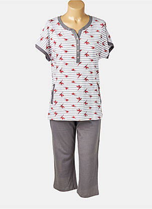 Pyjama manches courtes gris PASTUNETTE femme