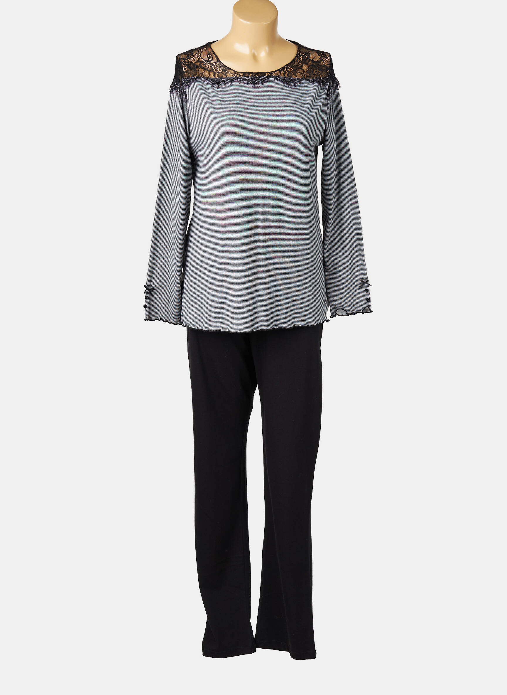 Pyjama bas pantalon noir PASTUNETTE femme