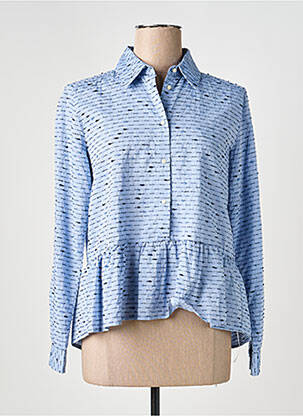 Chemisier coupe cintrée manches longues bleu 0039 ITALY femme