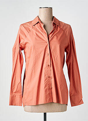 Chemisier coupe cintrée manches longues orange BELAIR femme