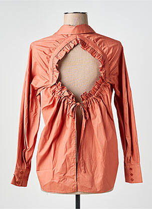 Chemisier coupe cintrée manches longues orange BELAIR femme