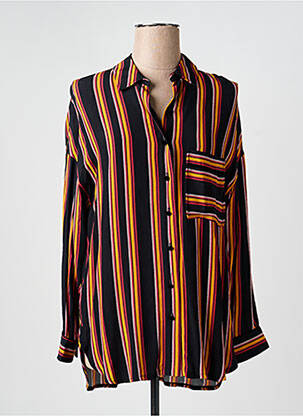 Chemisier tissage crêpe manches longues noir LA PETITE FRANCAISE femme