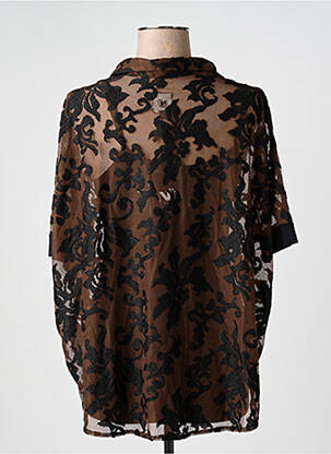 Chemisier coupe fluide manches courtes marron NÜ femme