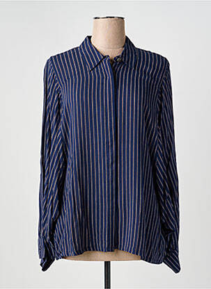 Chemisier coupe droite manches longues bleu ESSENTIEL ANTWERP femme