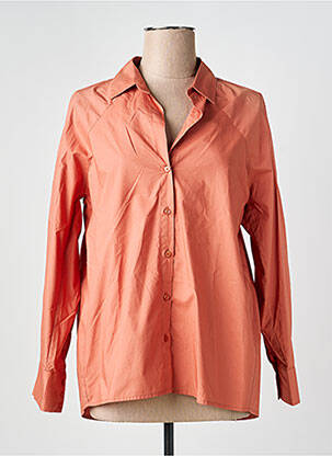 Chemisier coupe cintrée manches longues orange BELAIR femme