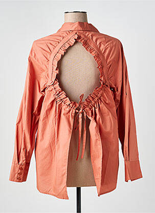Chemisier coupe cintrée manches longues orange BELAIR femme