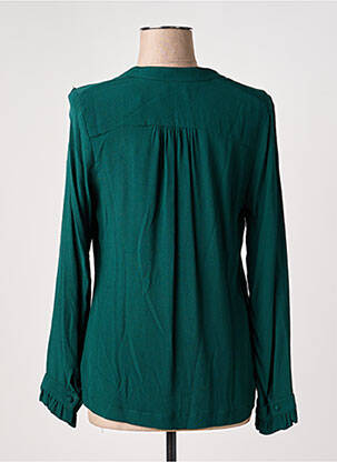 Blouse poignets boutonnés avec fente manches longues vert LA PETITE FRANCAISE femme