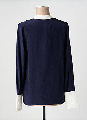 Chemisier coupe cintrée manches longues bleu BELAIR femme