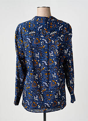 Chemisier imprimé fantaisie manches longues bleu GERARD DAREL femme