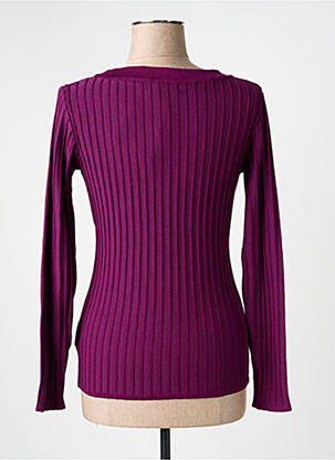 Pull col v manches longues violet ARTIGLI femme