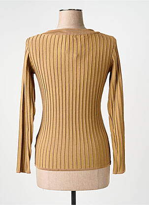 Pull col v manches longues beige ARTIGLI femme