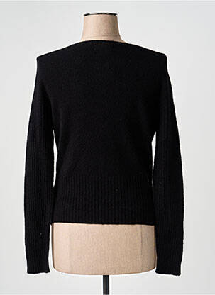 Pull col v manches longues noir CARTA LIBERA femme