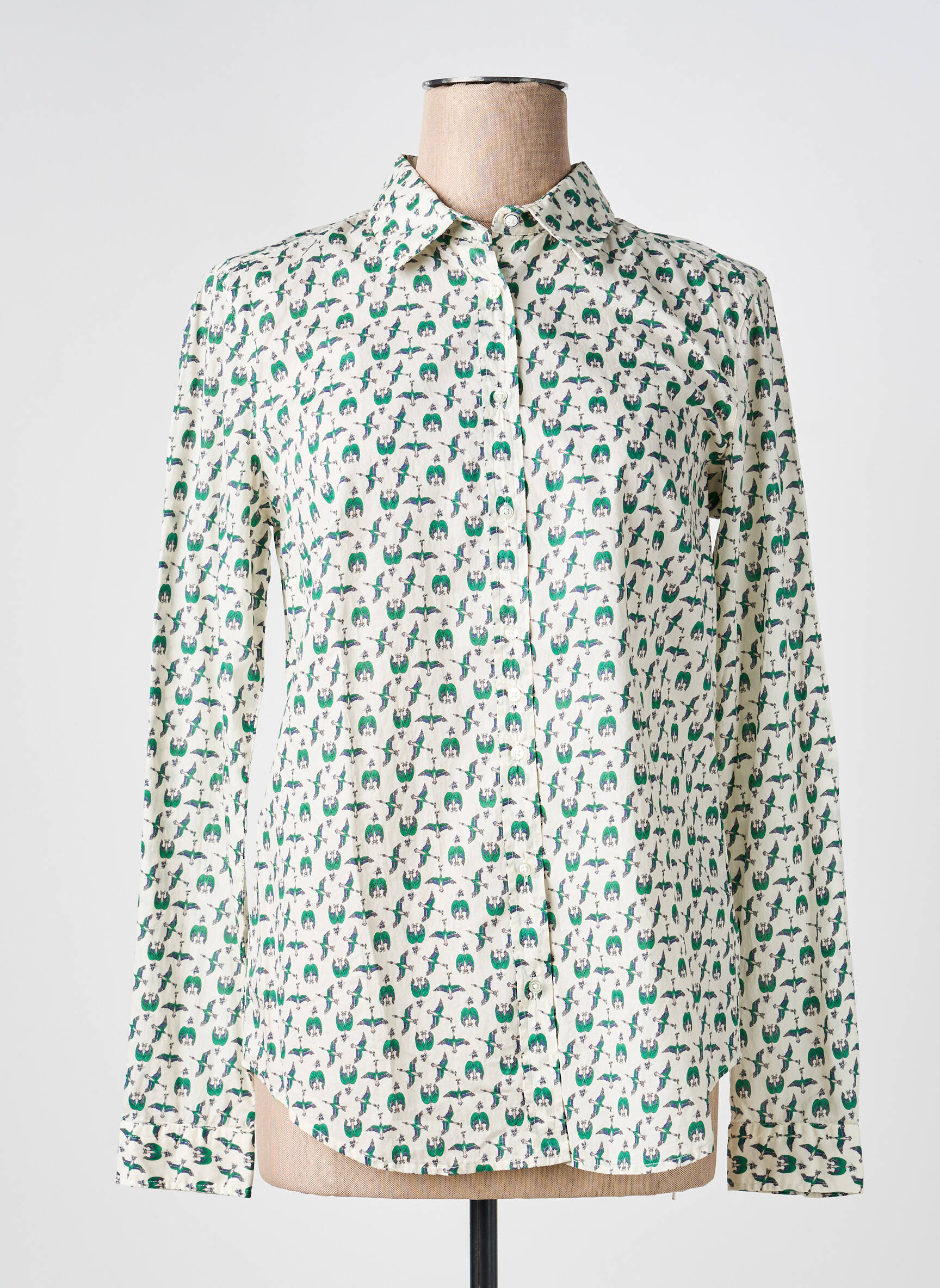 Chemisier coupe cintrée manches longues vert 0039 ITALY femme